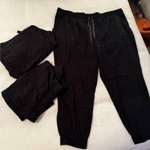 3 Pairs Athletic Works Black Jogger Pants